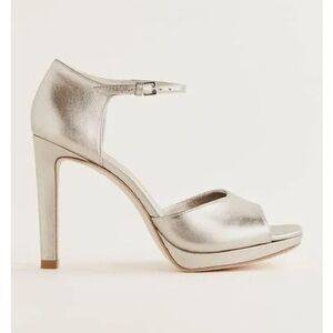 Reformation Gloria Metallic Heeled Platform Sandal